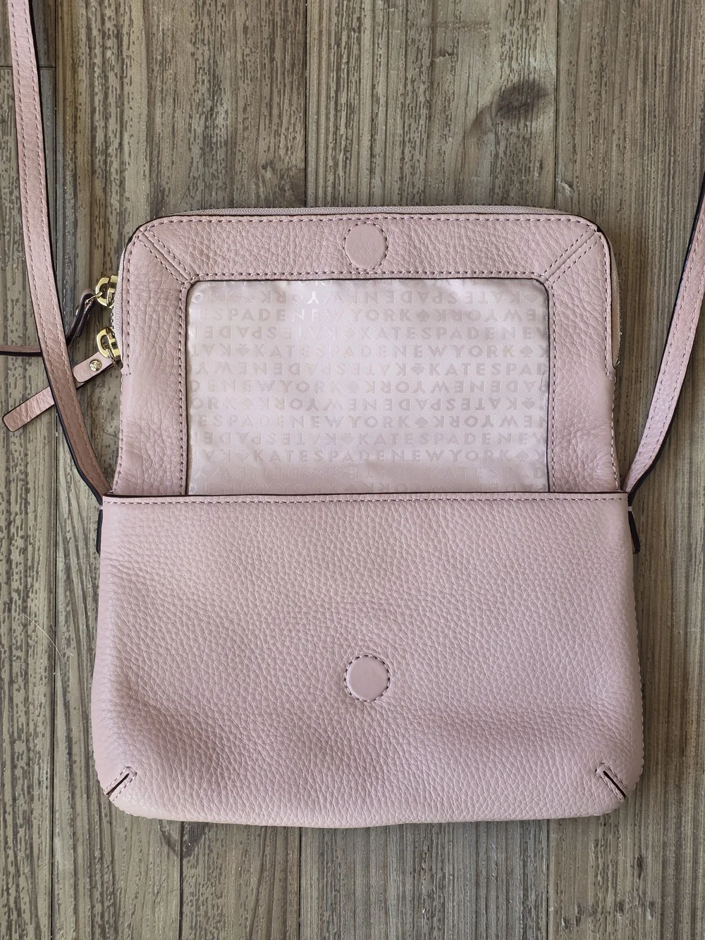 Kate Spade Pebbled Leather Crossbody Bag in Light Pink